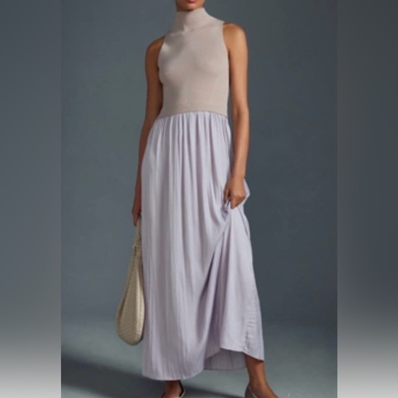 Anthropologie Dresses & Skirts - Anthropologie Twofer maxi dress in lilac, long light purple dress, small petite